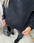 Velvet Long Sleeve Loose Top and Jogger Loungewear Co-ord Set
