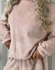 Velvet Long Sleeve Loose Top and Jogger Loungewear Co-ord Set