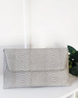 Faux Leather Envelope Clutch Bag