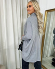 Rhinestone Detail High Neck Knitted Jumper