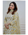 Pakistani Cotton Festive Eid Anarkali Set – Designer Kurti, Pant & Dupatta | Readymade Indian Salwar Kameez for Party & Ethnic Wear - Toi ‘n’ Moi Ltd