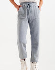 Joggers With Elastic Waist Band in Gray - Toi ‘n’ Moi Ltd