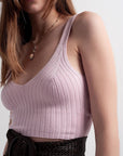 Knitted Crop Top Co Ord in Pink - Toi ‘n’ Moi Ltd