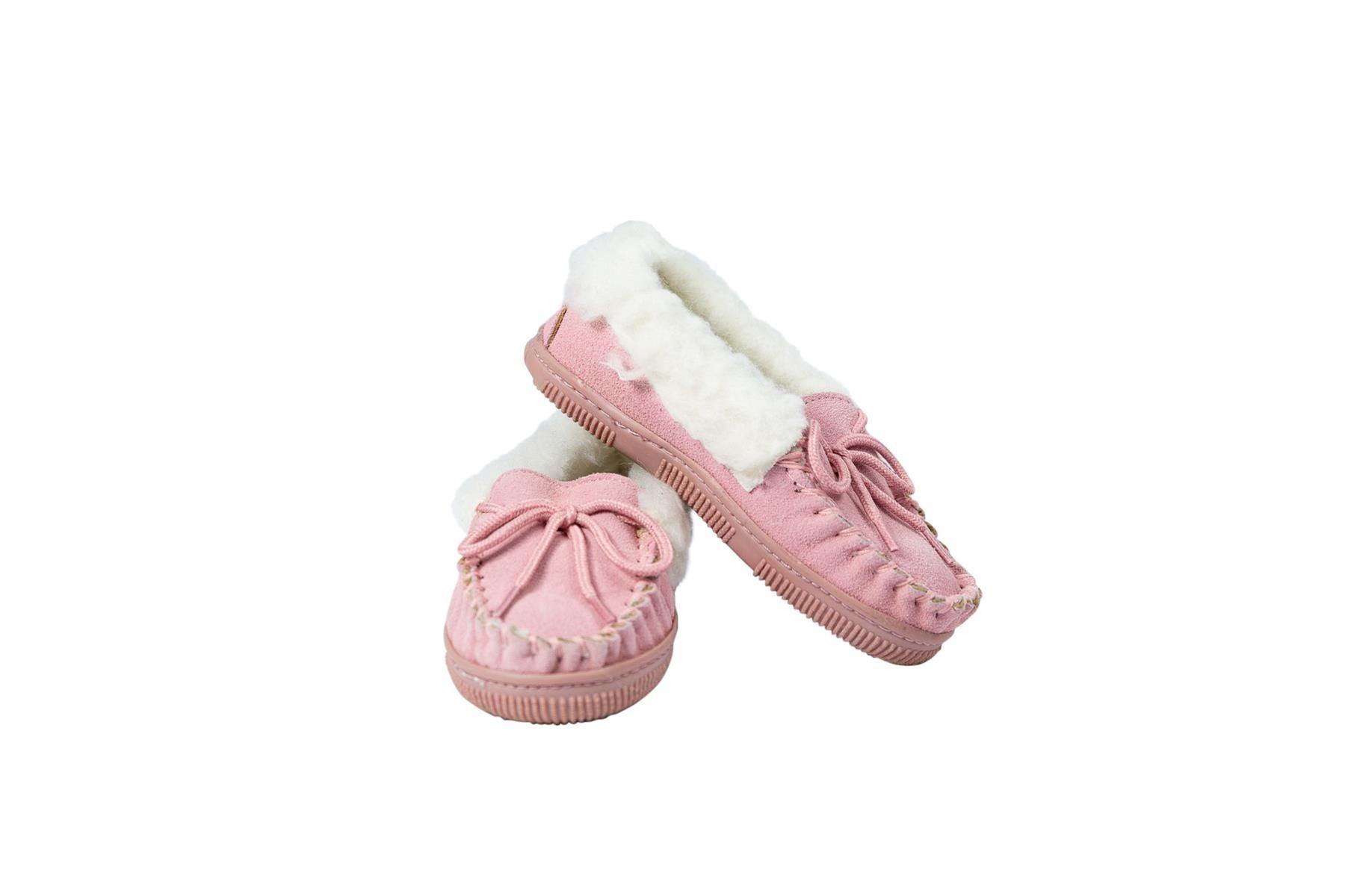 Nordvek Childrens Suede Moccasin Slippers - Rubber Sole - 435-100 - Toi ‘n’ Moi Ltd