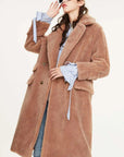 Nouvelle arrivée manteau long et chaud en peluche d'hiver
