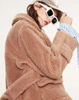 Nouvelle arrivée manteau long et chaud en peluche d'hiver
