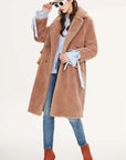 Nouvelle arrivée manteau long et chaud en peluche d'hiver