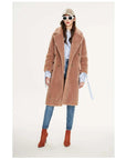 Nouvelle arrivée manteau long et chaud en peluche d'hiver