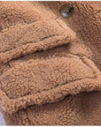 Nouvelle arrivée manteau long et chaud en peluche d'hiver