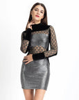 Metallic Silver Dress - Toi ‘n’ Moi Ltd