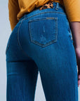 Skinny Jeans With Leopard Detail - Toi ‘n’ Moi Ltd
