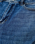 Skinny Stretchy Jeans With Five Pockets in Dark Wash