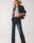 Straight Leg 90s Jeans With in Dark Blue