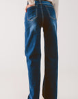 Straight Leg 90s Jeans With in Dark Blue