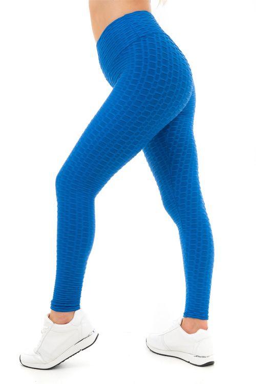 SOLID HONEYCOMB SEAMLESS LEGGINGS XL COBALT BLUE - Toi ‘n’ Moi Ltd