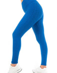SOLID HONEYCOMB SEAMLESS LEGGINGS XL COBALT BLUE - Toi ‘n’ Moi Ltd