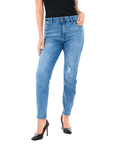 RIP KNEE SKINNY MID BLUE WASH 26 - Toi ‘n’ Moi Ltd
