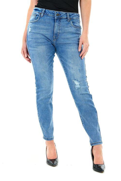 RIP KNEE SKINNY MID BLUE WASH 26 - Toi ‘n’ Moi Ltd