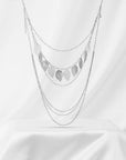 Aquarius Women Silver Leaves Pendant Necklace Jewellery Multi Layer Long Chain - Toi ‘n’ Moi Ltd