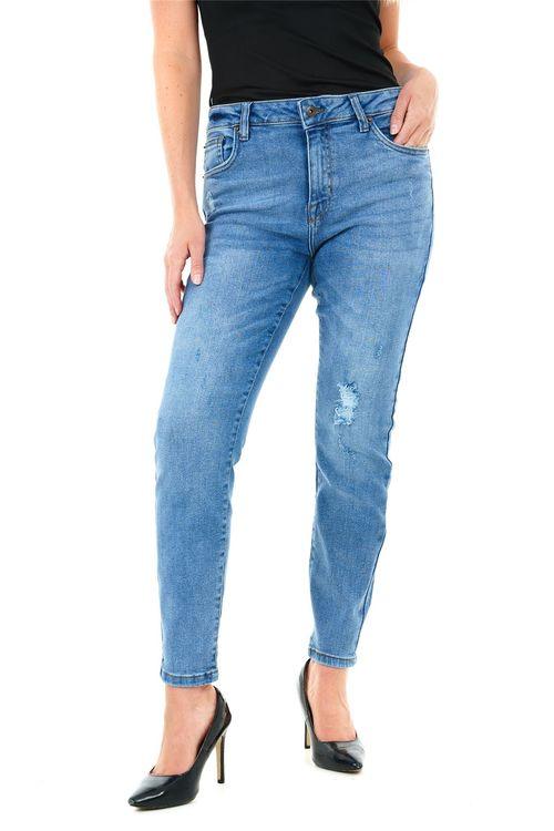 Rip Skinny Mid Blue Wash Size 34 - Toi ‘n’ Moi Ltd