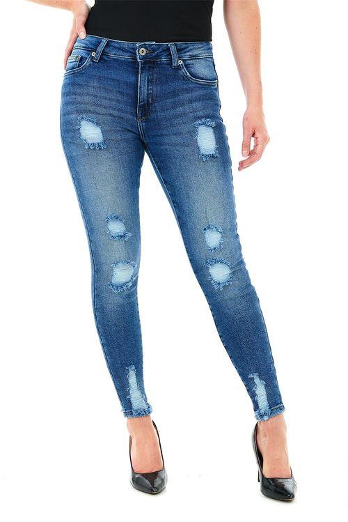 MULTI RIP SKINNY DARK BLUE WASH 28 - Toi ‘n’ Moi Ltd