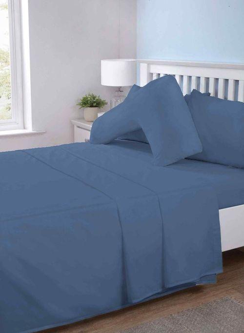 Opus Plain Dyed Fitted Sheets-King-Marine Blue - Toi ‘n’ Moi Ltd