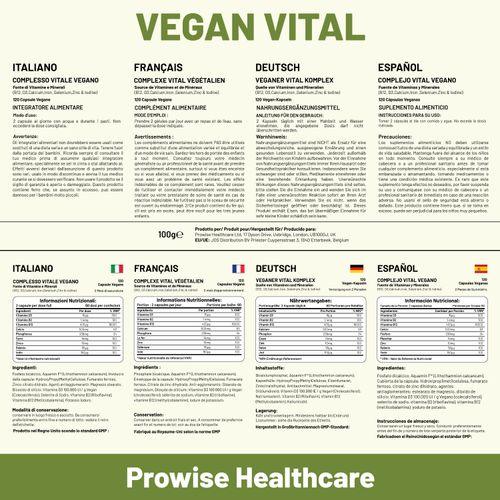 Vegan Vital Multivitamins and Minerals | 120 Vegan Multivitamin Capsule by Prowise Healthcare - Toi ‘n’ Moi Ltd