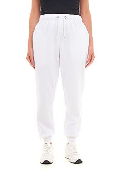 BASIC WOMENS CUFFED HEM JOGGER WHITE M - Toi ‘n’ Moi Ltd