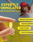 Vegan Evening Primrose Oil 2000mg with Vitamin E & B6 ? 60 Vegan Softgels| Pure Cold Pressed I 180mg GLA per Capsule I Women's Health I Premium Quality I by Prowise Healthcare - Toi ‘n’ Moi Ltd