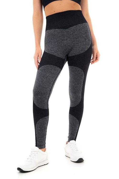 MARL WITH RIB SEAMLESS LEGGINGS BLK M - Toi ‘n’ Moi Ltd