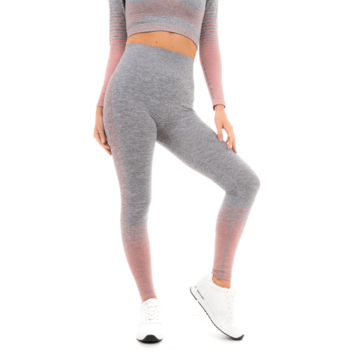 GRADIENT STRIPE SEAMLESS LEGGINGS GREY - XL - Toi ‘n’ Moi Ltd