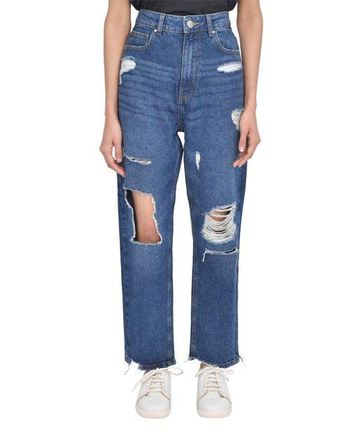 TORN HEM RIP MOM DARK WASH 10 - Toi ‘n’ Moi Ltd