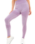 MARL WITH RIB SEAMLESS LEGGING PURPLE XL - Toi ‘n’ Moi Ltd