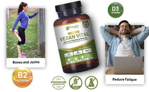 Vegan Vital Multivitamins and Minerals | 120 Vegan Multivitamin Capsule by Prowise Healthcare - Toi ‘n’ Moi Ltd