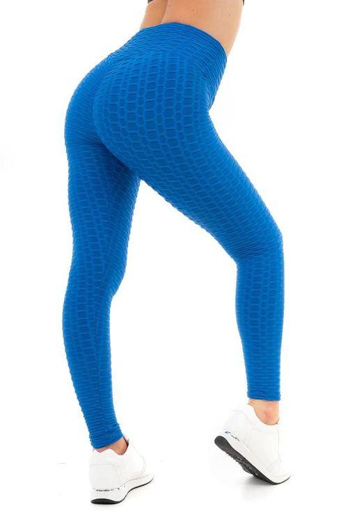 SOLID HONEYCOMB SEAMLESS LEGGINGS XL COBALT BLUE - Toi ‘n’ Moi Ltd