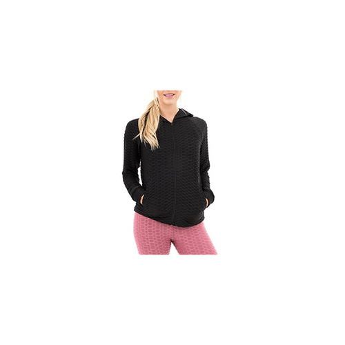 SOLID HONEYCOMB JACKET BLK M - Toi ‘n’ Moi Ltd