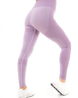 MARL WITH RIB SEAMLESS LEGGINGS PURPLE M - Toi ‘n’ Moi Ltd
