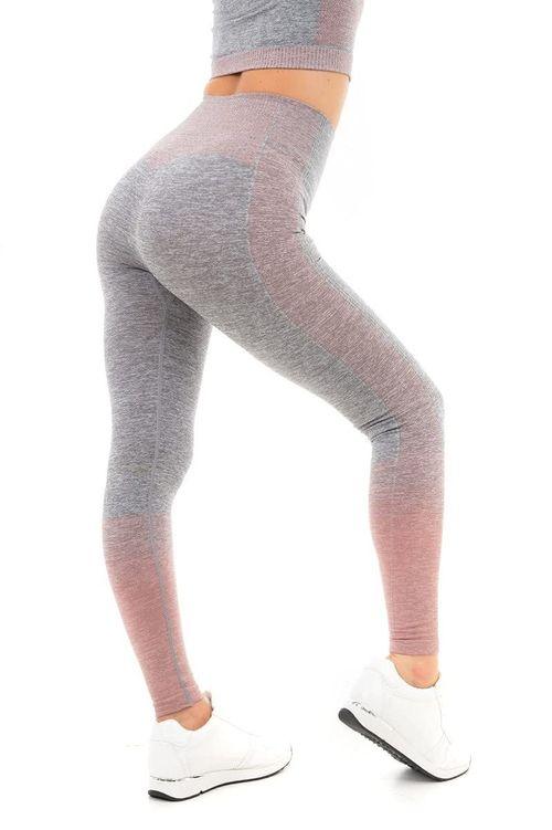 GRADIENT STRIPE SEAMLESS LEGGINGS GREY - XL - Toi ‘n’ Moi Ltd