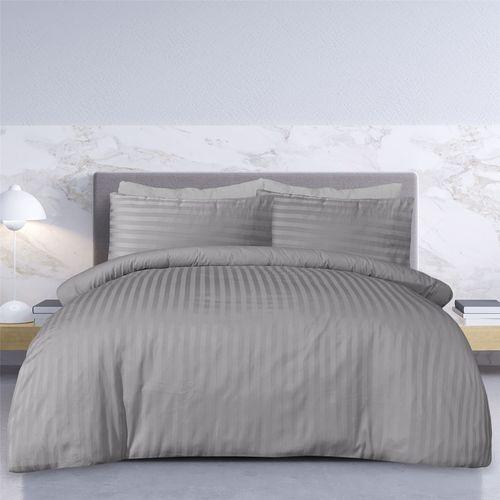 SATEEN STRIPE GREY DUVET SET SB - Toi ‘n’ Moi Ltd