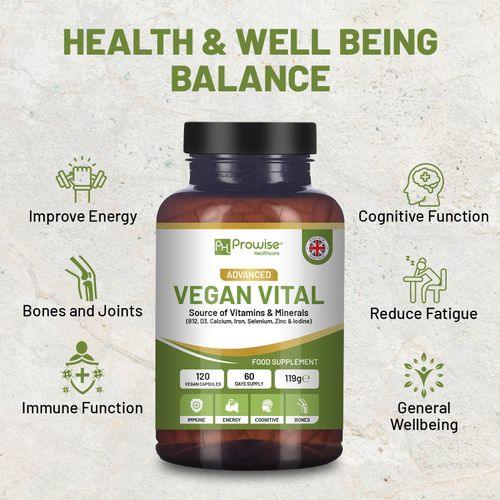 Vegan Vital Multivitamins and Minerals | 120 Vegan Multivitamin Capsule by Prowise Healthcare - Toi ‘n’ Moi Ltd