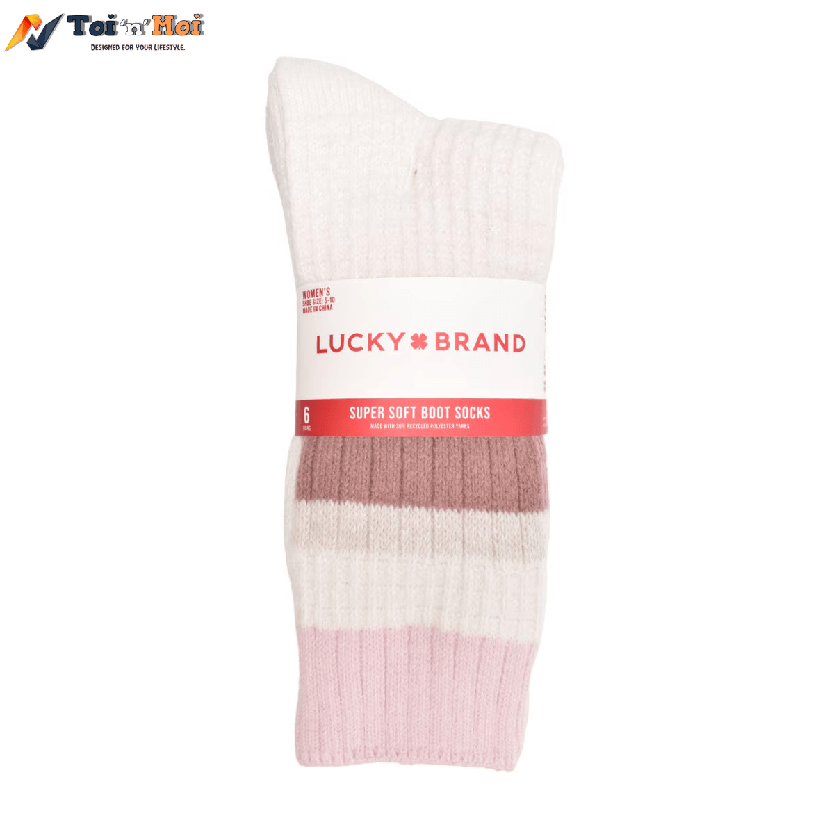 Lucky Cozy Boot Sock, 6 Pack - Toi ‘n’ Moi Ltd