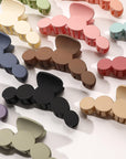 Black Minimalist Five Circles Frosted Hair Claw Clip - Toi ‘n’ Moi Ltd