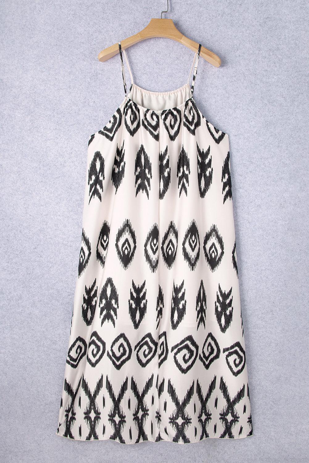Black Plus Size Western Print Halter Maxi Dress - Toi ‘n’ Moi Ltd