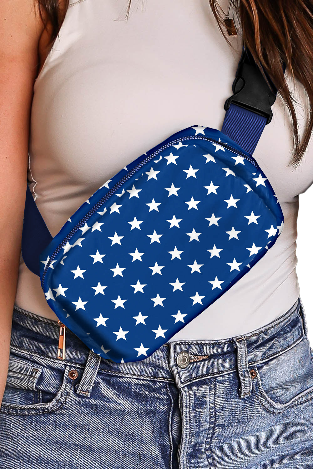 Bluing Independent Day Flag Star Printed Crossbody Bag - Toi ‘n’ Moi Ltd