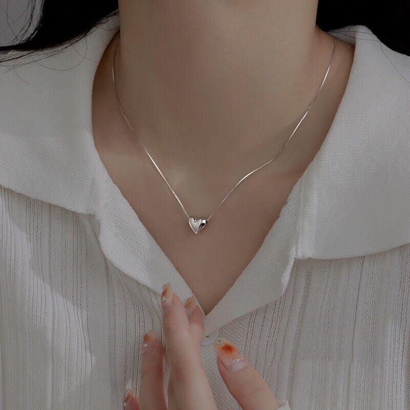 Beautiful Heart Pendant Necklace 925 Sterling Silver Women Girls Jewellery Gift - Toi ‘n’ Moi Ltd