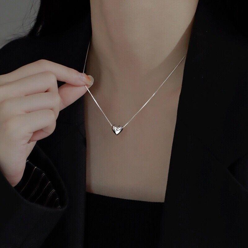 Beautiful Heart Pendant Necklace 925 Sterling Silver Women Girls Jewellery Gift - Toi ‘n’ Moi Ltd