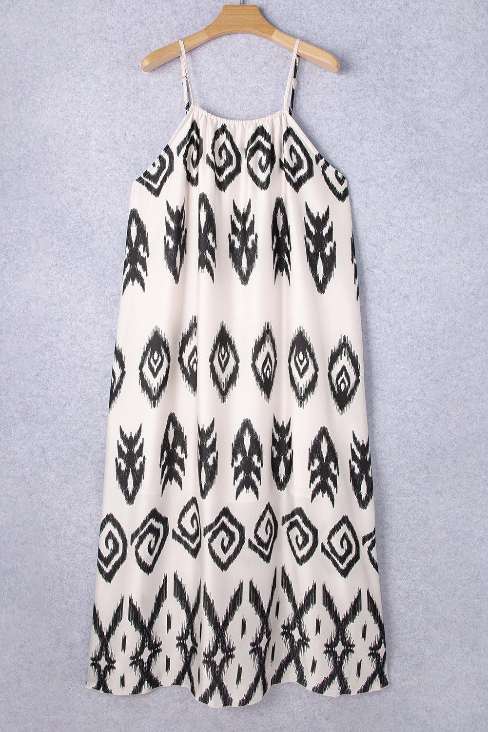 Black Plus Size Western Print Halter Maxi Dress - Toi ‘n’ Moi Ltd