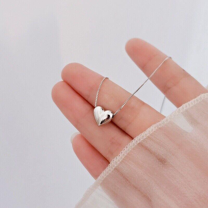 Beautiful Heart Pendant Necklace 925 Sterling Silver Women Girls Jewellery Gift - Toi ‘n’ Moi Ltd