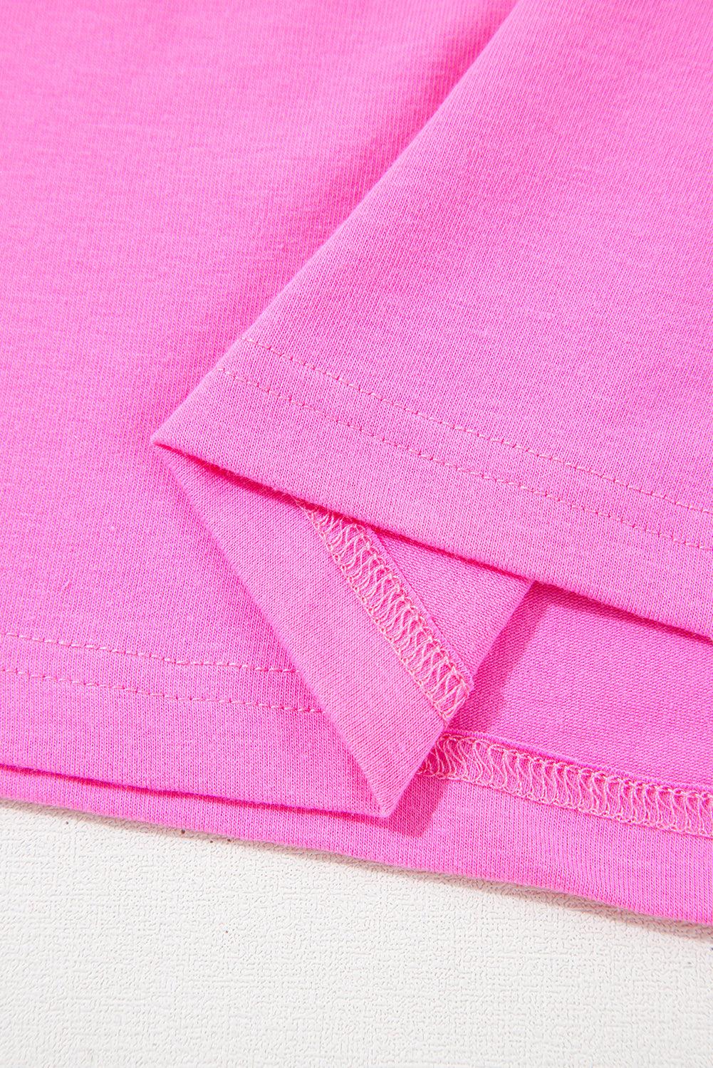 Bright Pink Checker MAMA Letter Printed Graphic Plus Size T Shirt - Toi ‘n’ Moi Ltd