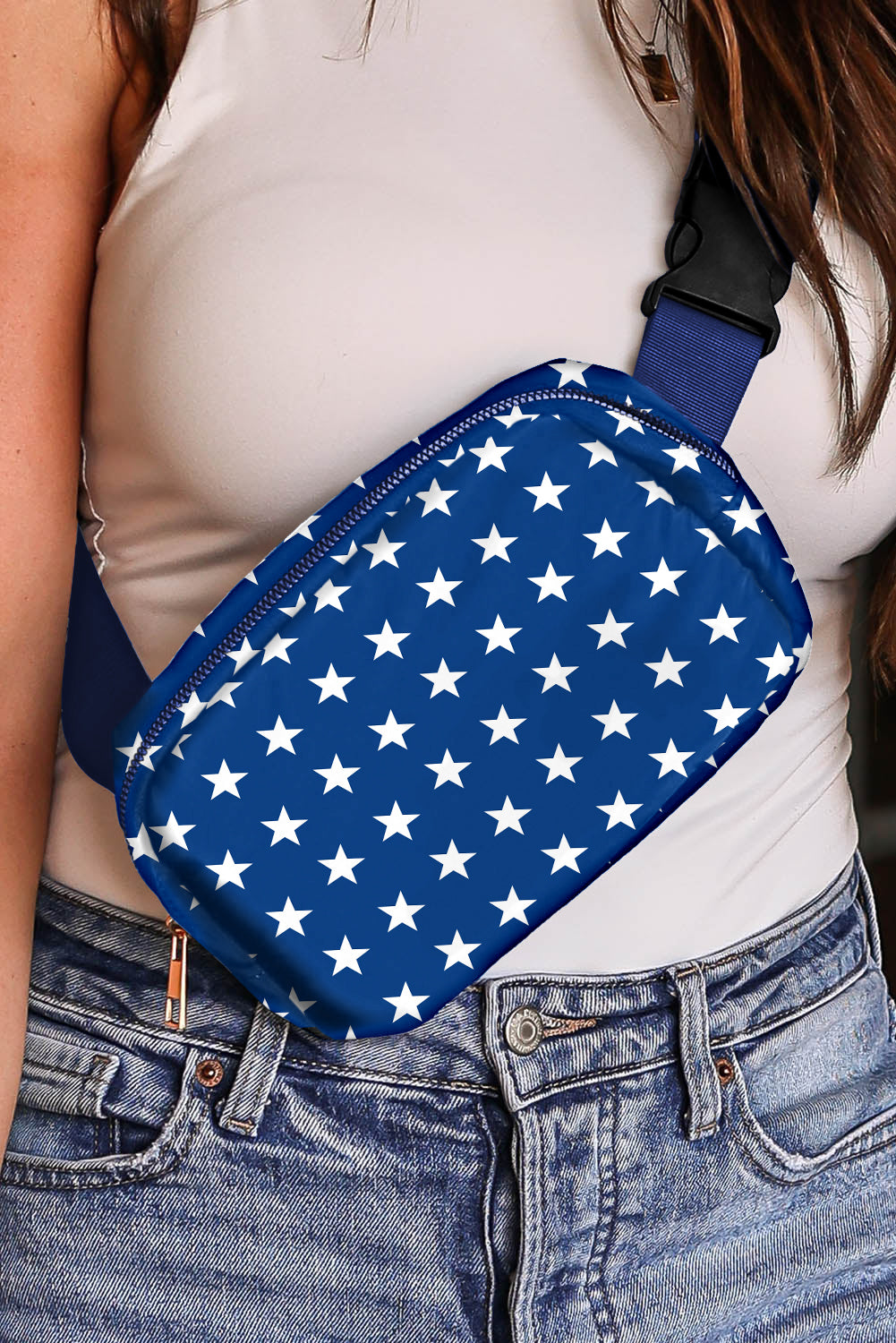 Bluing Independent Day Flag Star Printed Crossbody Bag - Toi ‘n’ Moi Ltd